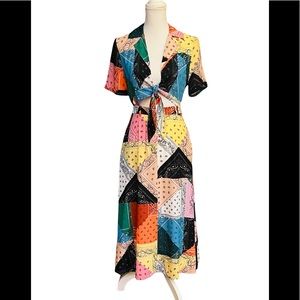 STAUD DRESS - WOMENS FUN AND VERY COLORFUL DRESS SIZE 2